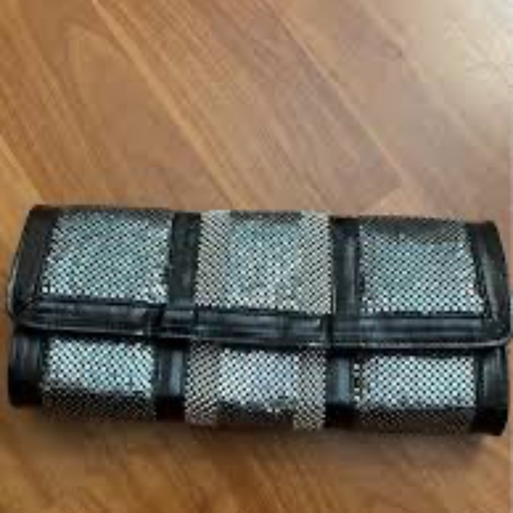 BCBG Black sequin clutch purse - Picture 2 of 4